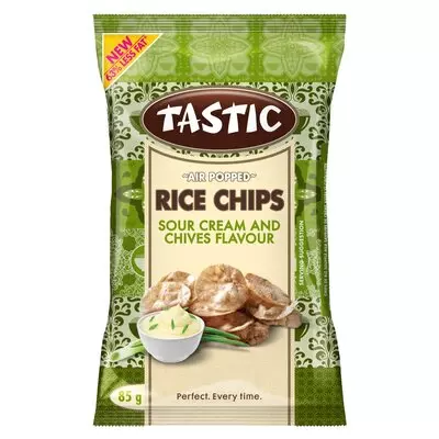 Tastic Rice Chips Sour Cream & Chives 85g