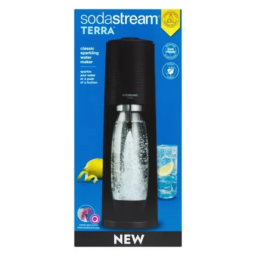Soda Stream Terra Black Sparkling Water Machine 3kg Soda Stream Terra Black Sparkling Water Machine 3kg