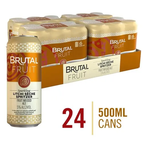 Brutal Fruit Litchi Seche Can 24 x 500ml