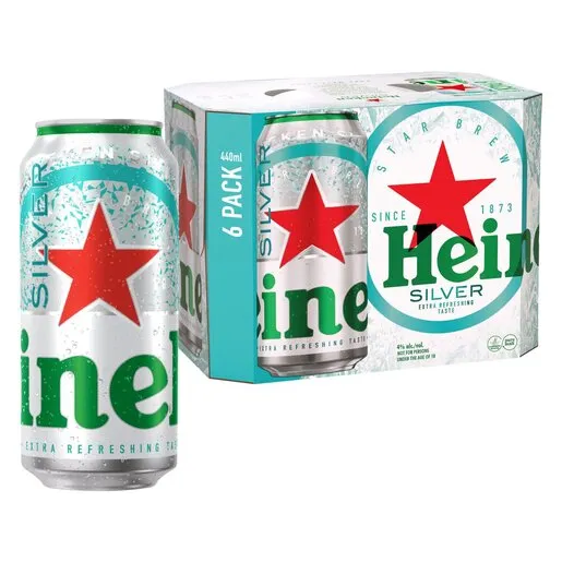 Heineken Silver Beer 440ml x 6 Heineken Silver Beer 440ml x 6