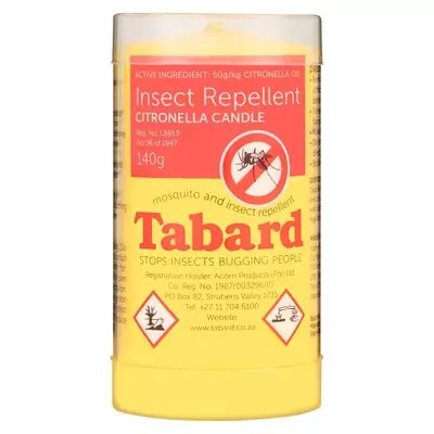 Tabard Citronella Pillar Candle 140g