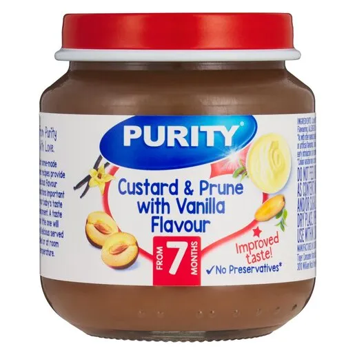 Purity Infant Custard & Prune Dessert 125ml Purity Infant Custard & Prune Dessert 125ml