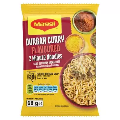 Maggi Durban Curry 2 Minute Noodles 68g x 5 Maggi Durban Curry 2 Minute Noodles 68g x 5