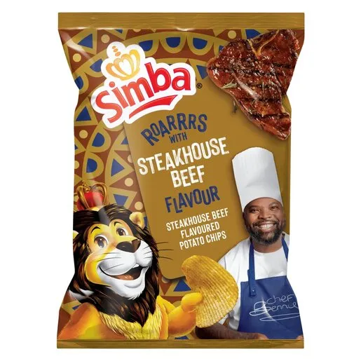 Simba Steakhouse Beef Potato Chips 120g Simba Steakhouse Beef Potato Chips 120g