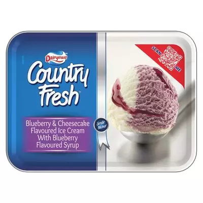 Country Fresh Blueberry & Cheesecake Ice Cream With Blueberry Syrup 1.8L Country Fresh Blueberry & Cheesecake Ice Cream With Blueberry Syrup 1.8L
