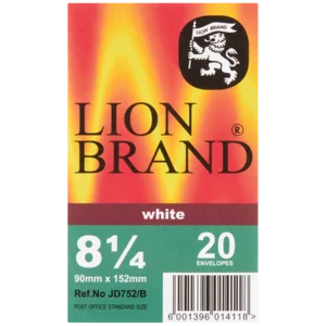 Lion Brand White Bank Envelopes 20 Pack Lion Brand White Bank Envelopes 20 Pack