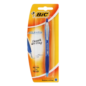 BIC Atlantis Retractable Medium Ball Pen Blue