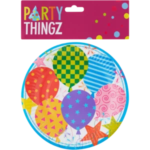 Party Thingz Balloon Print Paper Plates 6 Pack Party Thingz Balloon Print Paper Plates 6 Pack