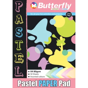 Butterfly Pastel A4 Paper Pad 50 Sheets
