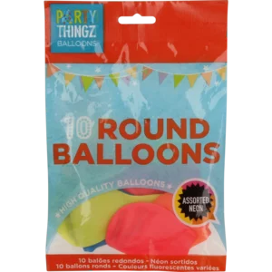 Party Thingz High Quality Neon Round Balloons 10 Pack Party Thingz High Quality Neon Round Balloons 10 Pack