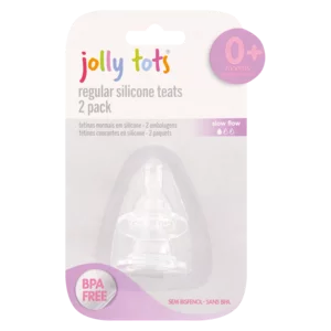 Jolly Tots Regular Silicone Teats 2 Pack