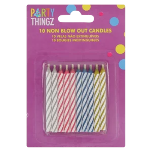 Party Thingz Non-Blowout Candles 10 Pack Party Thingz Non-Blowout Candles 10 Pack