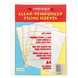 Premier A4 Pocket Filing Sleeves 25 Pack