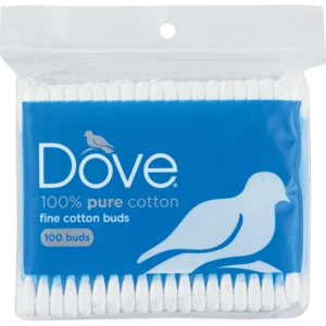 Dove Pure Cotton Buds 100 Pack Dove Pure Cotton Buds 100 Pack