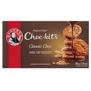 Bakers Choc-kits Classic Chocolate Oat Biscuits 200g Bakers Choc-kits Classic Chocolate Oat Biscuits 200g