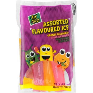 Fruity Treat Frozen Assorted Flavoured Ice Pops 12 Pack