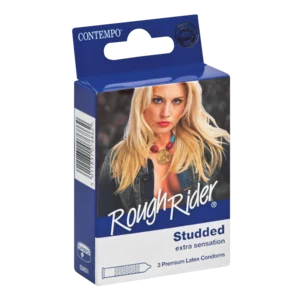 Contempo Rough Rider Studded Latex Condoms 3 Pack Contempo Rough Rider Studded Latex Condoms 3 Pack