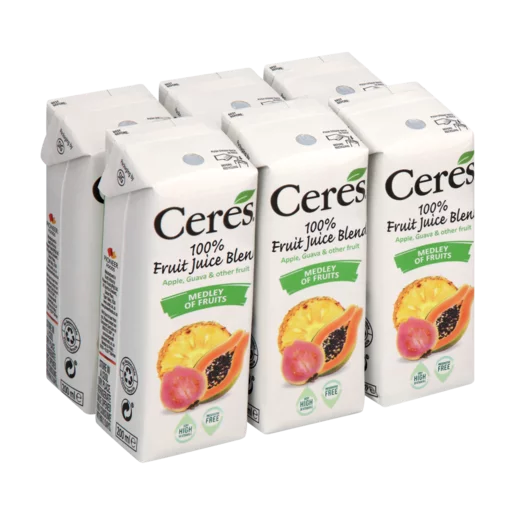 Ceres Medley Of Fruit Juice Pack 6x200ml