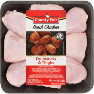 County Fair Fresh Chicken Drumsticks & Thighs Per kg County Fair Fresh Chicken Drumsticks & Thighs Per kg