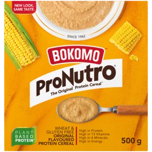 Bokomo ProNutro Wheat & Gluten Free Original Flavoured Protein Cereal 500g Bokomo ProNutro Wheat & Gluten Free Original Flavoured Protein Cereal 500g