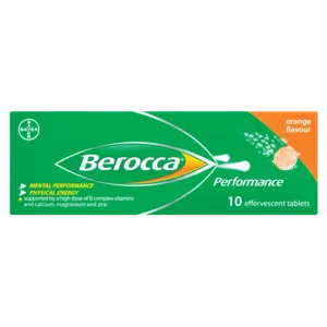 Bayer Berocca Orange Flavoured Performance Effervescent Tablets 10 Pack