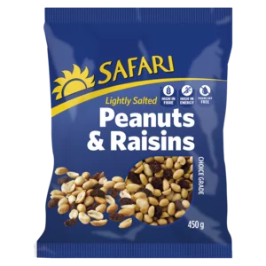 Safari Lightly Salted Peanuts & Raisins 450g
