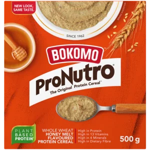 Bokomo ProNutro Whole Wheat Honey Melt Flavoured Protein Cereal 500g Bokomo ProNutro Whole Wheat Honey Melt Flavoured Protein Cereal 500g