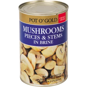 Pot O' Gold Mushroom Pieces & Stems In Brine 285g