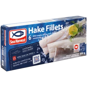 Sea Harvest Frozen Hake Fillets 6 Pieces 600g Sea Harvest Frozen Hake Fillets 6 Pieces 600g
