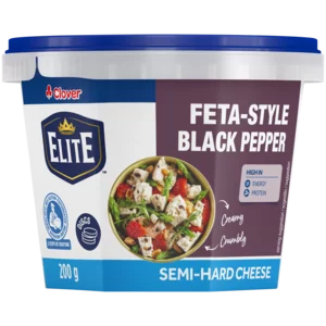 Clover Black Pepper Feta Cheese Tub 200g Clover Black Pepper Feta Cheese Tub 200g