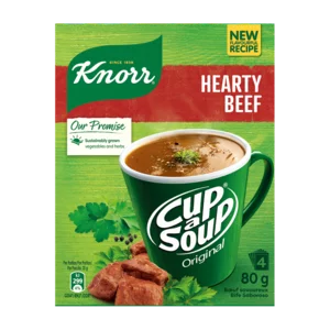 Knorr Cup-A-Soup Hearty Beef Instant Soup Packets 4x20g Knorr Cup-A-Soup Hearty Beef Instant Soup Packets 4x20g
