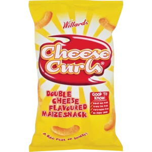 Willards Cheese Curls Maize Snack 150g Willards Cheese Curls Maize Snack 150g