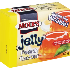 Moir's Peach Flavoured Jelly 80g Moir's Peach Flavoured Jelly 80g