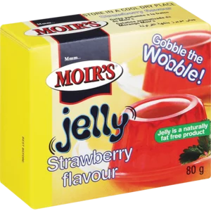 Moir's Strawberry Flavoured Jelly 80g Moir's Strawberry Flavoured Jelly 80g