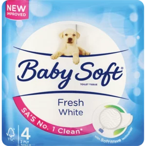 Baby Soft White 2 Ply Toilet Rolls 4 Pack Baby Soft White 2 Ply Toilet Rolls 4 Pack
