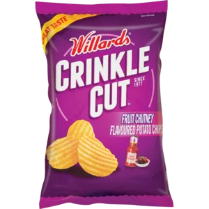 Willards Crinkle Cut Fruit Chutney Flavoured Potato Chips 125g