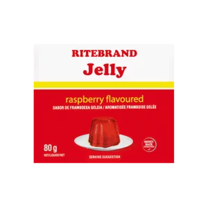 Ritebrand Raspberry Flavoured Instant Jelly 80g Ritebrand Raspberry Flavoured Instant Jelly 80g