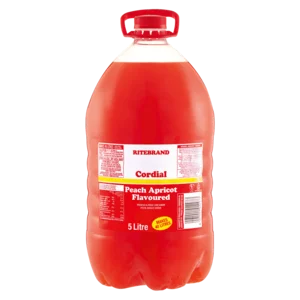 Ritebrand Peach Apricot Flavoured Cordial 5L Ritebrand Peach Apricot Flavoured Cordial 5L