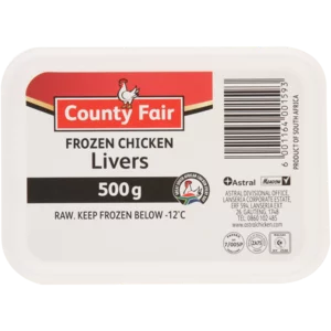 County Fair Frozen Chicken Livers 500g County Fair Frozen Chicken Livers 500g