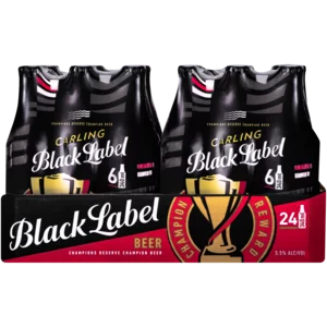 Carling Black Label Beer Bottles 24x340ml Carling Black Label Beer Bottles 24x340ml