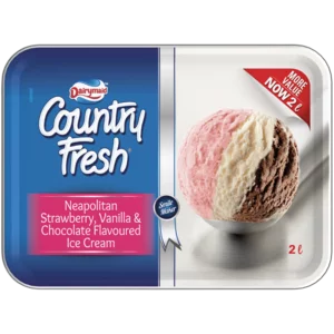 Dairymaid Country Fresh Neapolitan Ice Cream 2L Dairymaid Country Fresh Neapolitan Ice Cream 2L