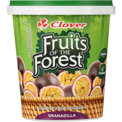 Clover Fruits Of The Forest Granadilla Flavoured Low Fat Yoghurt Dairy Snack 1kg