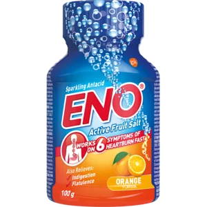 Eno Active Fruit Salt Orange Flavoured Anti-Acid Effervescent Tablets 100g Eno Active Fruit Salt Orange Flavoured Anti-Acid Effervescent Tablets 100g