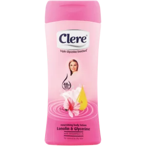 Clere Triple Glycerine Enriched Lanolin & Glycerine Nourishing Body Lotion Bottle 400ml Clere Triple Glycerine Enriched Lanolin & Glycerine Nourishing Body Lotion Bottle 400ml