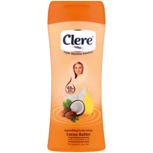 Clere Triple Glycerine Enriched Cocoa Butter Nourishing Body Lotion Bottle 400ml
