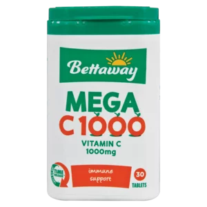 Bettaway Mega C 1000 Vitamin C Tablets 30 Pack Bettaway Mega C 1000 Vitamin C Tablets 30 Pack