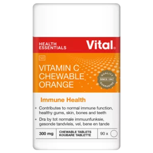 Vital Vitamin C 300mg Chewable Orange Tablets 100 Pack Vital Vitamin C 300mg Chewable Orange Tablets 100 Pack