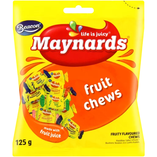 Maynards Fruity Flavoured Fruit Chews 125g Maynards Fruity Flavoured Fruit Chews 125g