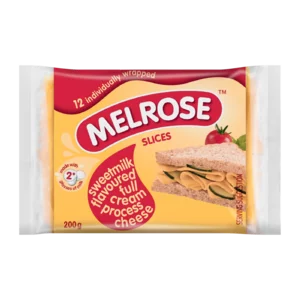 Melrose Sweetmilk Flavoured Full Cream Processed Cheese Slices 200g Melrose Sweetmilk Flavoured Full Cream Processed Cheese Slices 200g