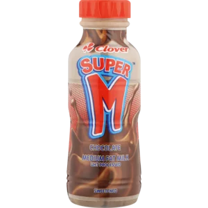 Clover Super M Chocolate Flavoured Milk 300ml Clover Super M Chocolate Flavoured Milk 300ml